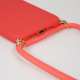 Samsung Galaxy S25 Edge Case Hülle - Bio Eco-Friendly Vegan mit Handykette Necklace - Rot