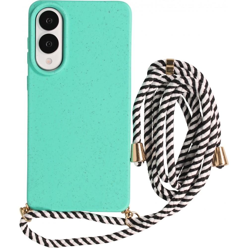 Samsung Galaxy S26 Ultra Case Hülle - Bio Eco-Friendly Vegan mit Handykette Necklace - Türkis