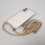 Hülle Samsung Galaxy S25 Edge - Gummi transparent mit Seil beige