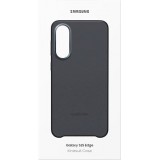 Galaxy S25 Edge Case H&uuml;lle - Premium Vegan-Leder Backcover Kindsuit - Schwarz