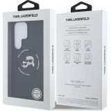 Galaxy S25 Ultra Case Hülle - Karl Lagerfeld Silikonhülle mit Karl und Choupette Design, MagSafe-kompatibel - Schwarz