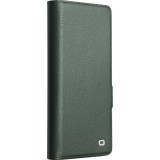 Galaxy Z Fold7 Case Hülle - Flip Qialino Full Grain Wallet Echtleder matt mit Magnetverschluss - Grün