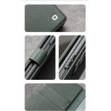 Galaxy Z Fold7 Case Hülle - Flip Qialino Full Grain Wallet Echtleder matt mit Magnetverschluss - Grün