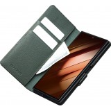 Galaxy Z Fold7 Case Hülle - Flip Qialino Full Grain Wallet Echtleder matt mit Magnetverschluss - Grün