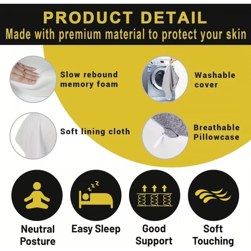 Memory Foam Knieschoner f&uuml;r seitliche Position Beinsupport 35,56cm - Grau