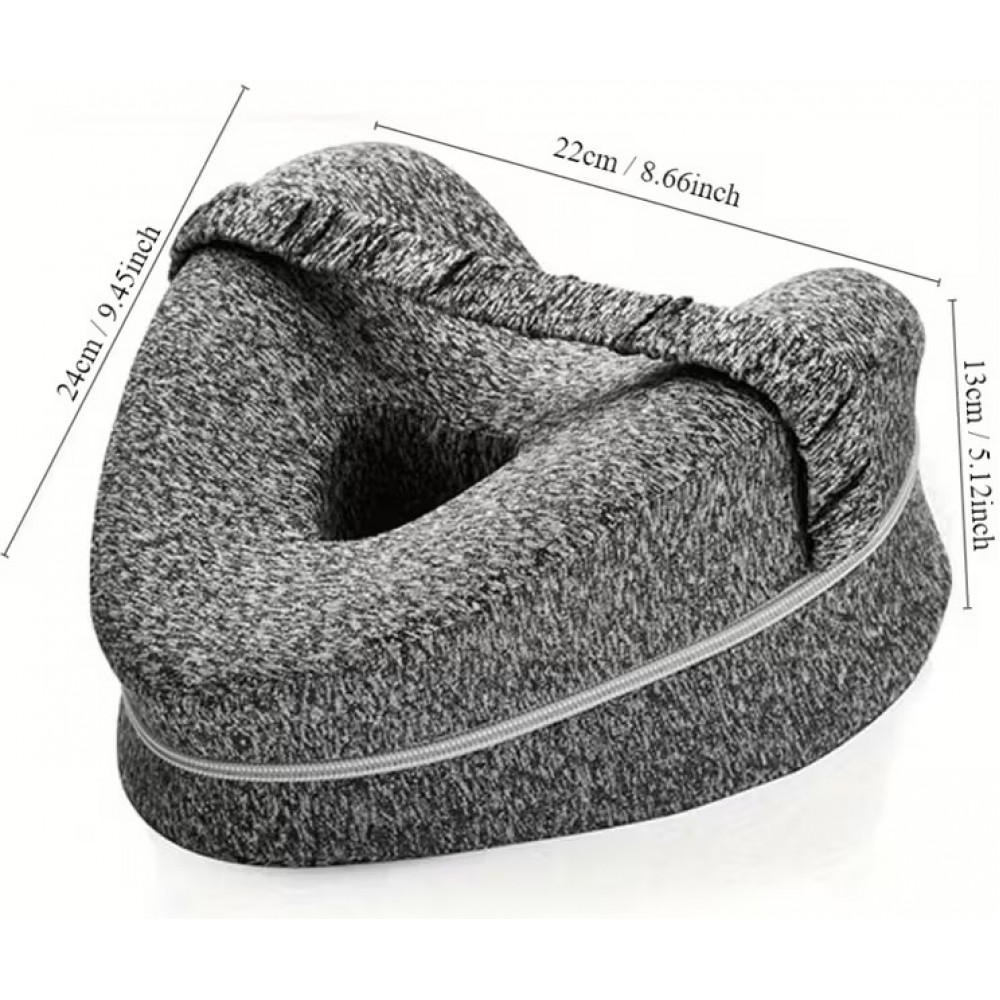 Ergonomisches Beinkissen mit Memory-Schaum und Knieschlafkissen f&uuml;r Seitenschl&auml;fer waschbarer Bezug - Weiss