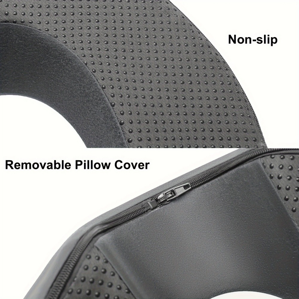 U-förmiges Gesichts-Massagekissen für Kopf- und Nackenentspannung - Grau