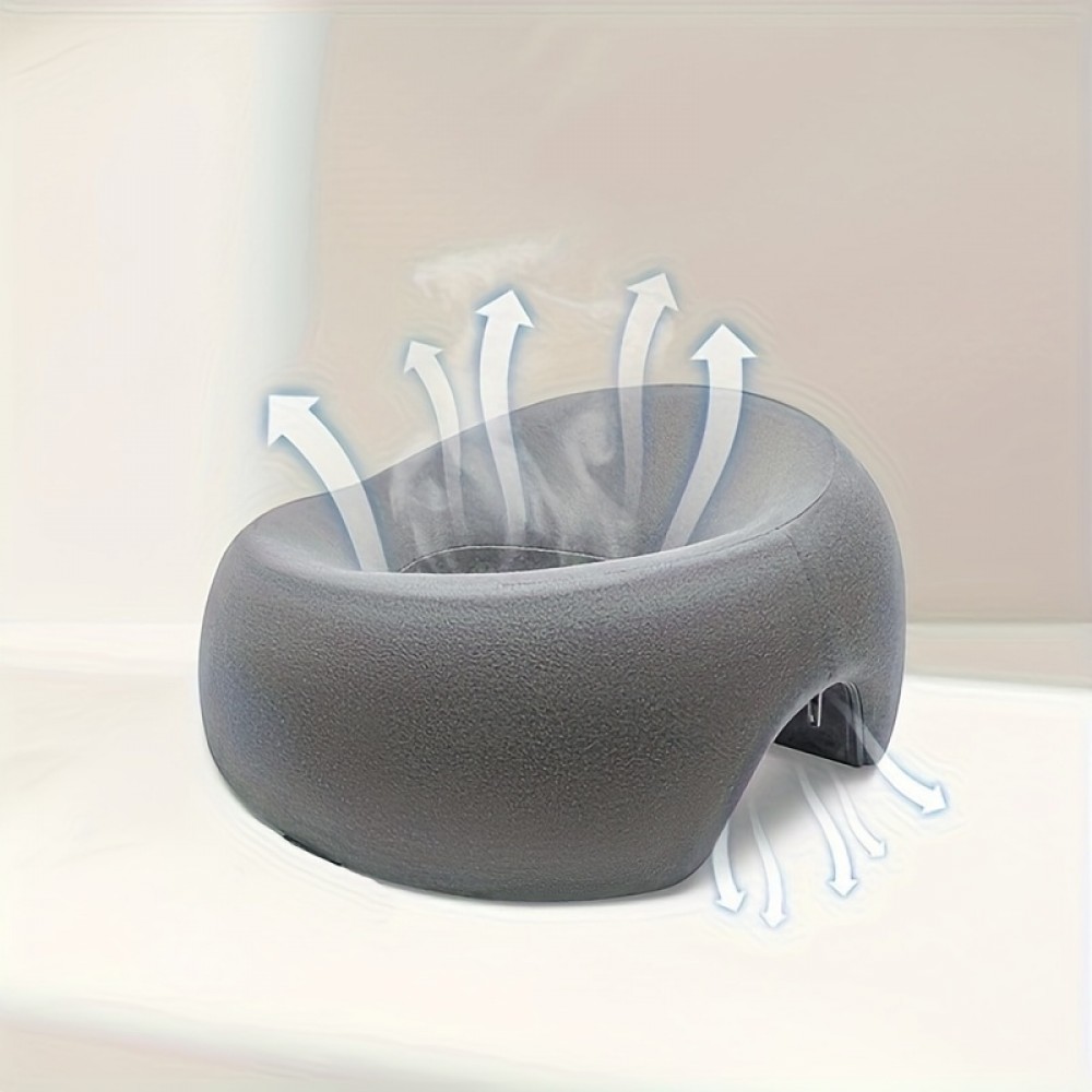 U-förmiges Gesichts-Massagekissen für Kopf- und Nackenentspannung - Grau