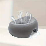 U-förmiges Gesichts-Massagekissen für Kopf- und Nackenentspannung - Grau