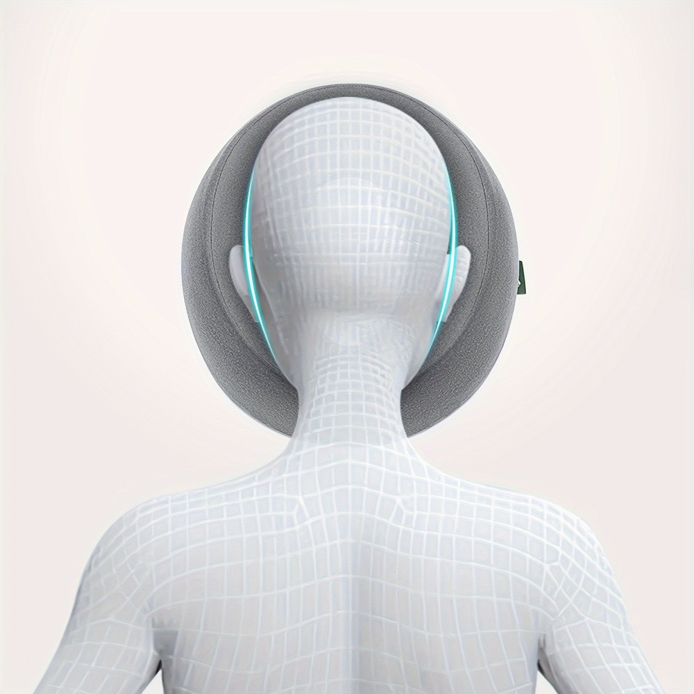 U-förmiges Gesichts-Massagekissen für Kopf- und Nackenentspannung - Grau