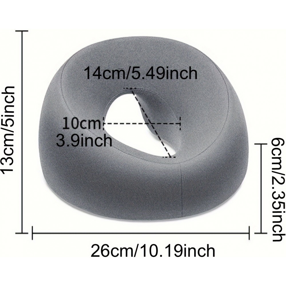 U-förmiges Gesichts-Massagekissen für Kopf- und Nackenentspannung - Grau