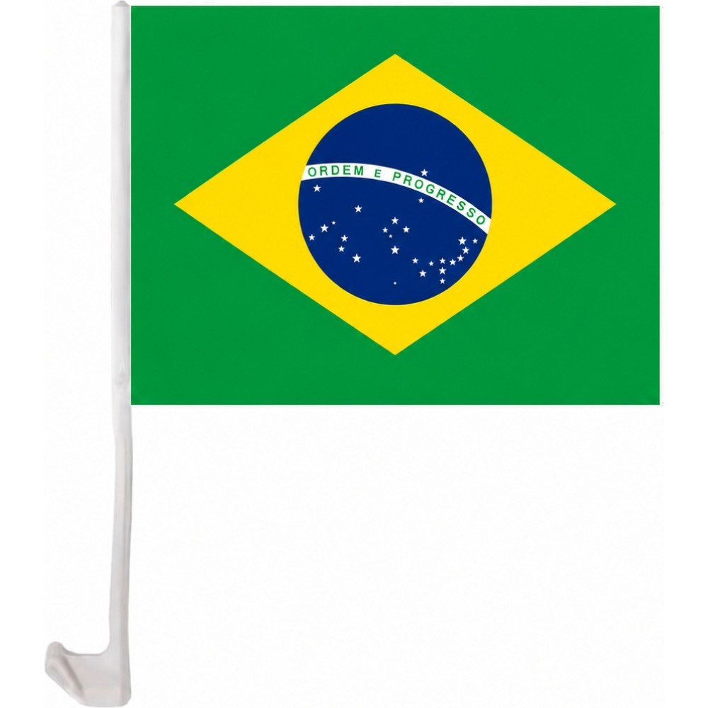 Brasilien Autoflagge mit Clip für Autoscheibe Fan-Zubehör