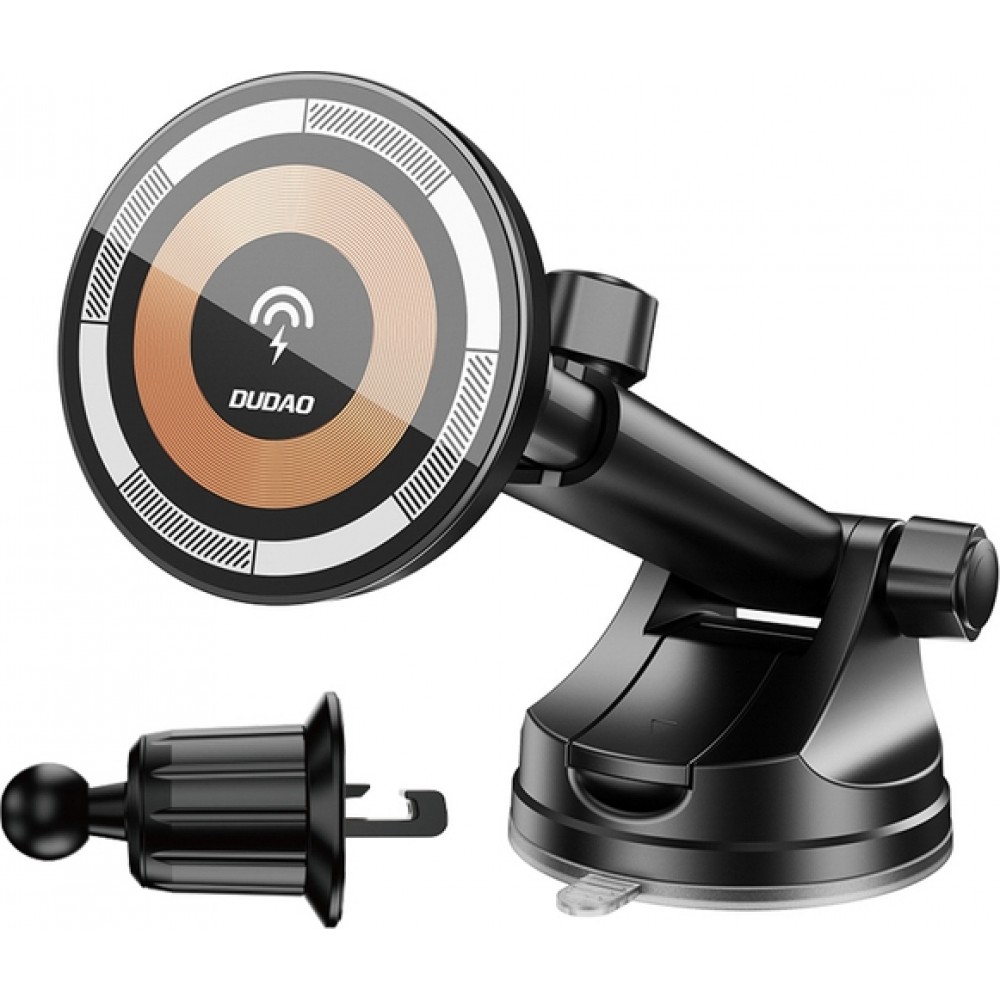 Dudao F12MAX+ Handyhalter mit 15W kabellosem Ladeger&auml;t MagSafe-kompatibel - Schwarz