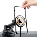 Dudao F12MAX+ Handyhalter mit 15W kabellosem Ladeger&auml;t MagSafe-kompatibel - Schwarz