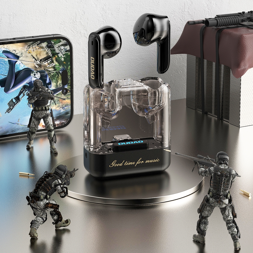 Dudao U18Pro Bluetooth 5.3 TWS Kopfhörer ergonomisch 6h Akkulaufzeit - Schwarz