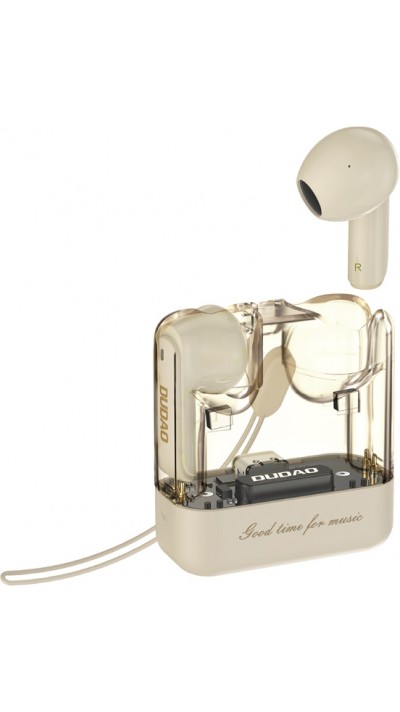 Dudao U18Pro Bluetooth 5.3 TWS Kopfhörer ergonomisch 6h Akkulaufzeit - Beige