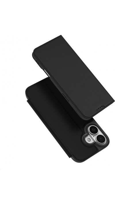 iPhone 17 Case Hülle - Dux Ducis Skin Pro - Flexibles PU & TPU Kunstleder Etui mit Klappe und Kartenfächern - Schwarz