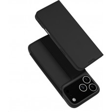 iPhone 17 Pro Max Case Hülle - Dux Ducis Skin Pro - Schwarze PU und TPU flexible Kunstlederhülle mit Kartenfach und Klappdeckel