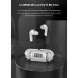 Bluetooth Kopfh&ouml;rer F80 Q26 Pro TWS mit LED-Display, lange Akkulaufzeit f&uuml;r Sport und Gaming - Weiss