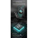 Bluetooth Kopfh&ouml;rer F80 Q26 Pro TWS mit LED-Display, lange Akkulaufzeit f&uuml;r Sport und Gaming - Weiss