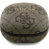 Bluetooth Kopfh&ouml;rer Guess PU 4G Script Logo ENC TWS mit Sprachassistent und 16h Akkulaufzeit - Braun