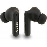 Bluetooth Kopfh&ouml;rer Guess PU 4G Script Logo ENC TWS mit Sprachassistent und 16h Akkulaufzeit - Schwarz