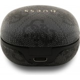 Bluetooth Kopfh&ouml;rer Guess PU 4G Script Logo ENC TWS mit Sprachassistent und 16h Akkulaufzeit - Schwarz