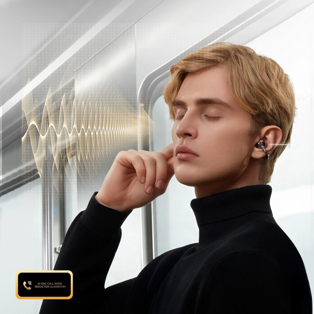 Ecouteurs Bluetooth JOYROOM JR-OE3 Open-Ear True BT 5.4 design innovant avec contrôle intelligent - Argent