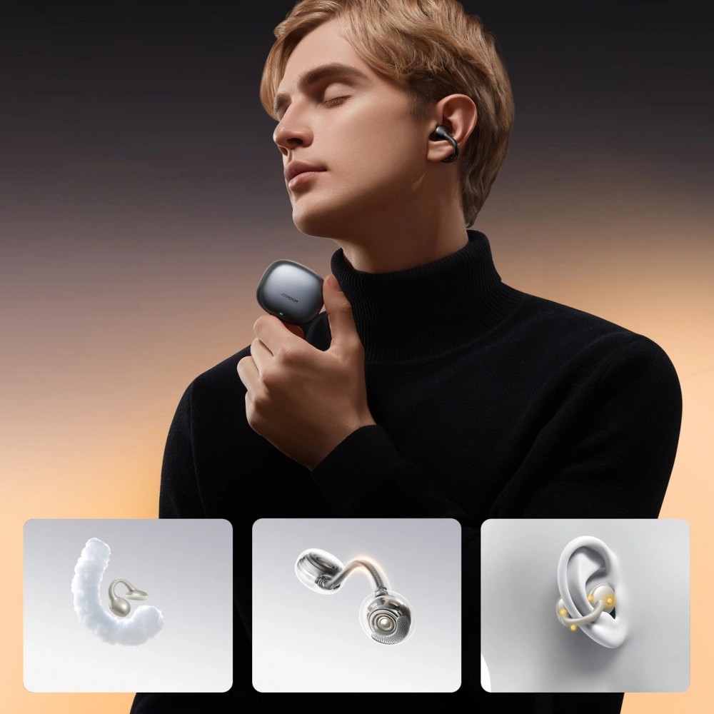 JOYROOM JR-OE3 Bluetooth Kopfhörer Open-Ear True BT 5.4 mit intelligentem Steuerung - Schwarz