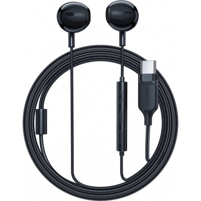 Acefast L2 In-Ear Kopfh&ouml;rer USB-C Anschluss mit Mikrofon und Fernbedienung 1.2 m - Schwarz
