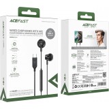 Acefast L2 In-Ear Kopfh&ouml;rer USB-C Anschluss mit Mikrofon und Fernbedienung 1.2 m - Schwarz