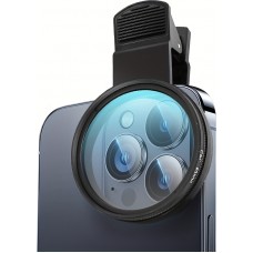 Professioneller Polarisationsfilter f&uuml;r Smartphone (iPhone, Samsung) mit drehbarem Clip, HD-Farbenwiederherstellung - Schwarz