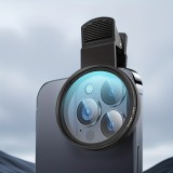 Professioneller Polarisationsfilter f&uuml;r Smartphone (iPhone, Samsung) mit drehbarem Clip, HD-Farbenwiederherstellung - Schwarz