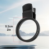 Professioneller Polarisationsfilter f&uuml;r Smartphone (iPhone, Samsung) mit drehbarem Clip, HD-Farbenwiederherstellung - Schwarz