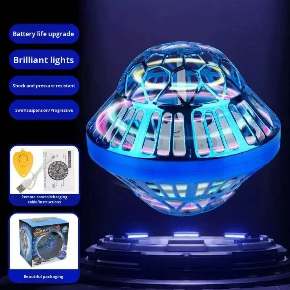 Fly spinning ball 360&deg; intelligenter rotierender leuchtender Ball mit magischer Induktion f&uuml;r Kinder - Blau