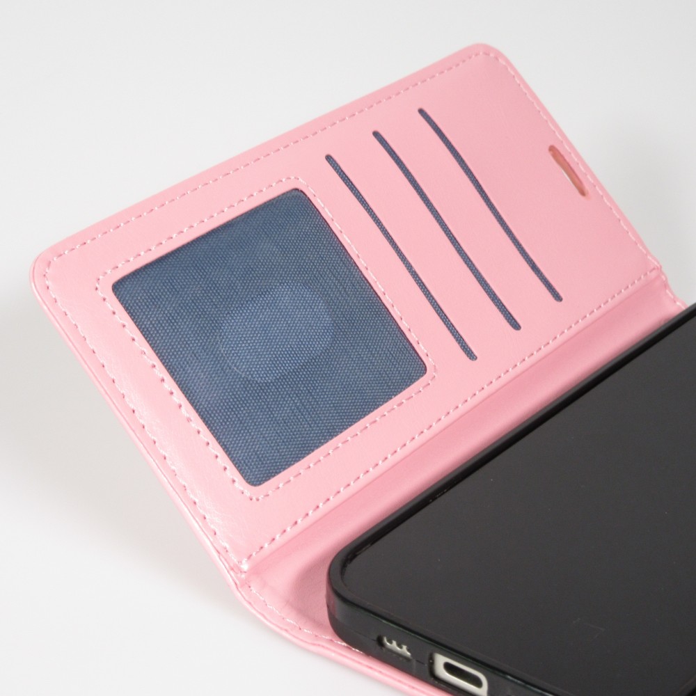 Hülle iPhone Air - Premium Flip Leder Tasche - Hellrosa