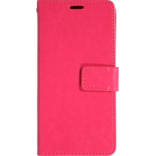 Fourre iPhone Air - Premium Flip cuir lisse porte-cartes - Rose foncé