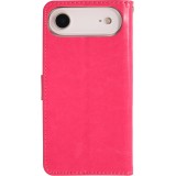 Fourre iPhone Air - Premium Flip cuir lisse porte-cartes - Rose foncé