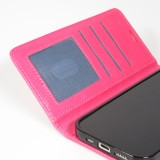 Fourre iPhone Air - Premium Flip cuir lisse porte-cartes - Rose foncé