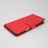 Fourre iPhone Air - Premium Flip cuir lisse porte-cartes - Rouge