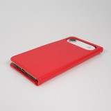 Fourre iPhone Air - Premium Flip cuir lisse porte-cartes - Rouge