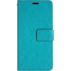 Fourre iPhone Air - Premium Flip cuir lisse porte-cartes - Turquoise