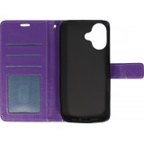 Hülle iPhone 17 - Premium Flip Leder Tasche - Violett