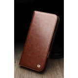 iPhone 17 Pro Case Hülle - Qialino Flip Classic Wallet Echtleder - Hellbraun