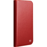 iPhone 17 Pro Case Hülle - Qialino Flip Matt Wallet Echtleder - Rot