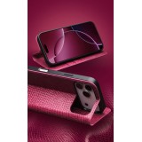 iPhone 17 Pro Max Case Hülle - Qialino Croco Flip Echtleder - Rosa