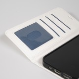 Hülle iPhone 17 Pro Max - Premium Flip Leder Tasche - Weiss