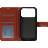 Hülle iPhone 17 Pro Max - Premium Flip Leder Tasche - Braun