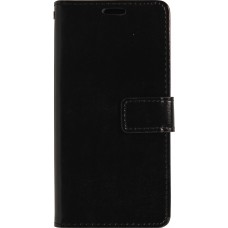 iPhone 17 Pro Max Case Hülle - Premium Flip Leder Tasche - Schwarz