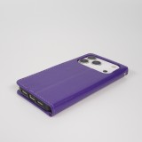 Hülle iPhone 17 Pro Max - Premium Flip Leder Tasche - Violett